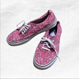 DONATED Vans X Liberty of London Pink Leaves Sneakers